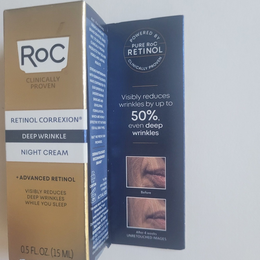 RoC Retinol Correxion Night Cream Anti-Aging Face Moisturizer 0.5oz - Picture 2 of 3